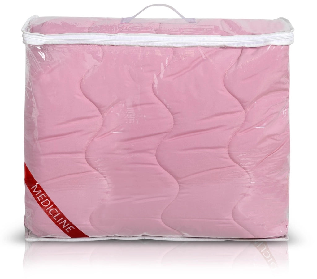 AIO FACTORY Piumino 220x240 cm Rosa Cuscino in Microfibra Antiallergico