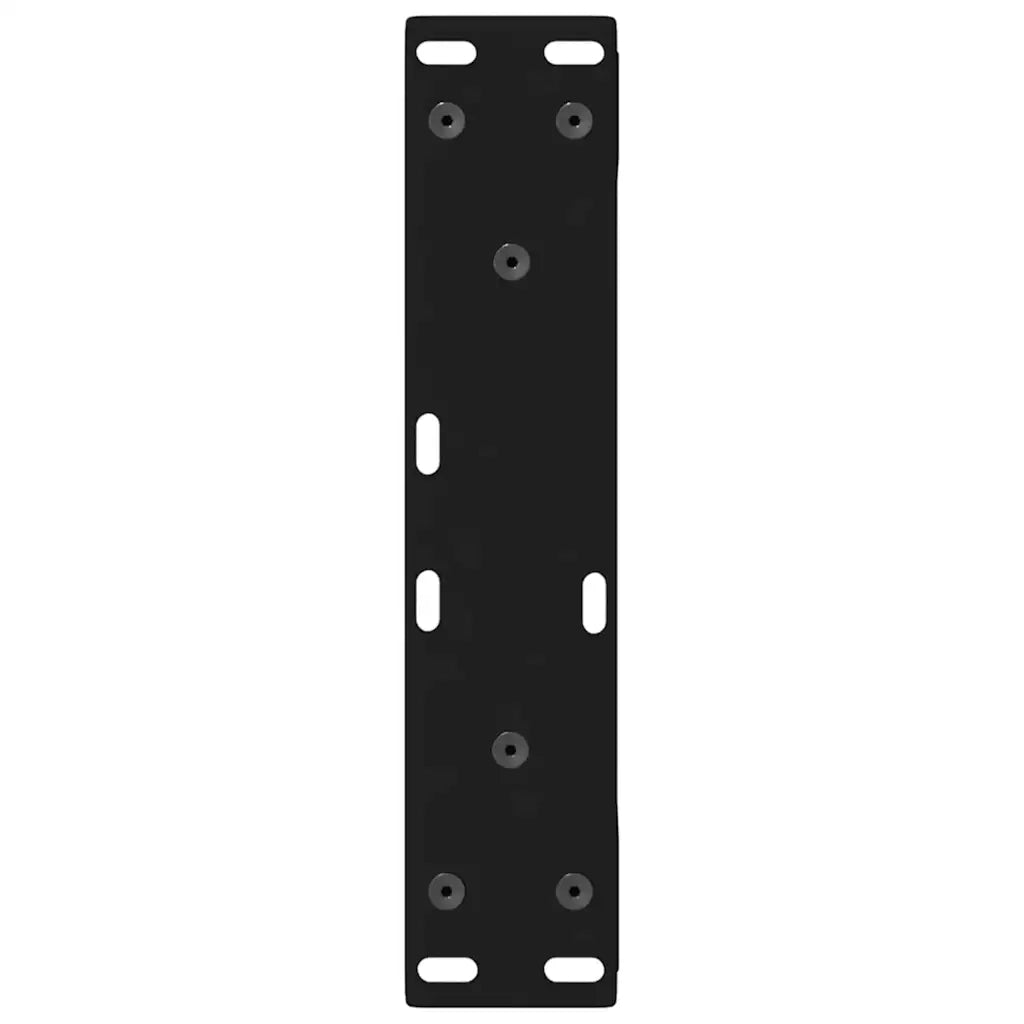 Gambe per Tavolino da Caff¨¨ 2 pz-Set di 2 Gamba per Tavolo Nere 28x(42-43,3) cm Acciaio