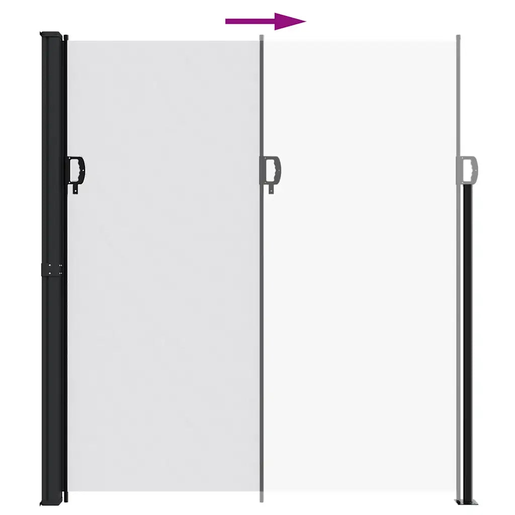 Tenda da Sole Laterale Retrattile-Tenda parasole per balcone per giardino Bianco 220x500 cm