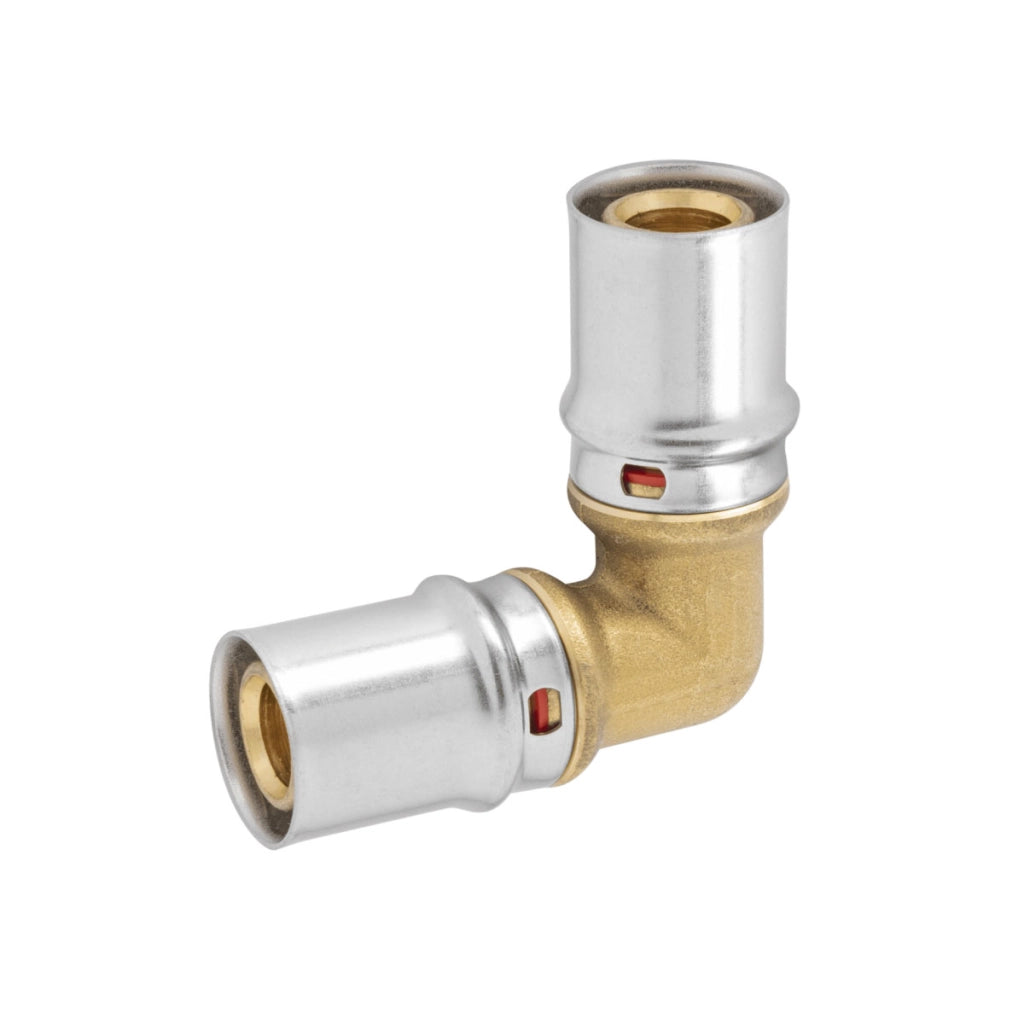 RACCORDO CURVO INTERMEDIO A PRESSARE PER TUBO MULTISTRATO MODELLO AP151 - Ø26X3 - Ø26X3  - APE