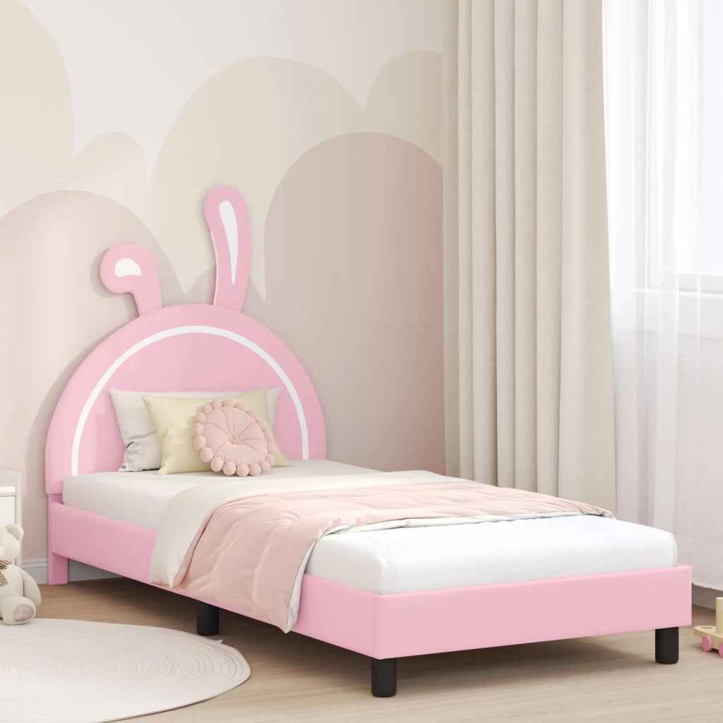 Struttura letto bambini con testata-Giroletto per bambini Rosa 80 x 200 cm PU 848162