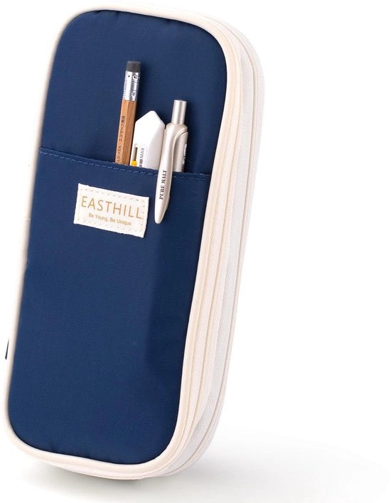 Etui per matite di grande capacità, grande contenitore, astuccio per matite per adolescenti - blu marino