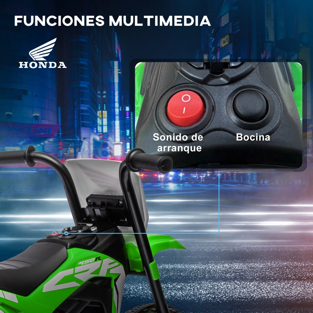 Moto El¨¦ctrica Infantil ¨C Minimal ¨C Verde 71x40,5x43,5 cm