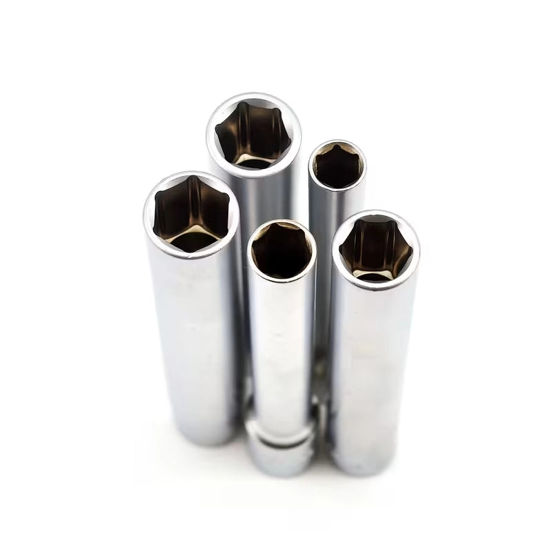 Set 5 Chiavi a Bussola 8-14mm 3/8" Extra Lunghe 120mm + Riduttore da 3/8 a 1/4"