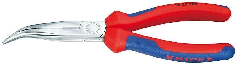 Knipex 26 25 200 Pinza a becchi piatti angolati con taglienti acciaio al vanadio lunghezza 200 mm colore Blu Rosso
