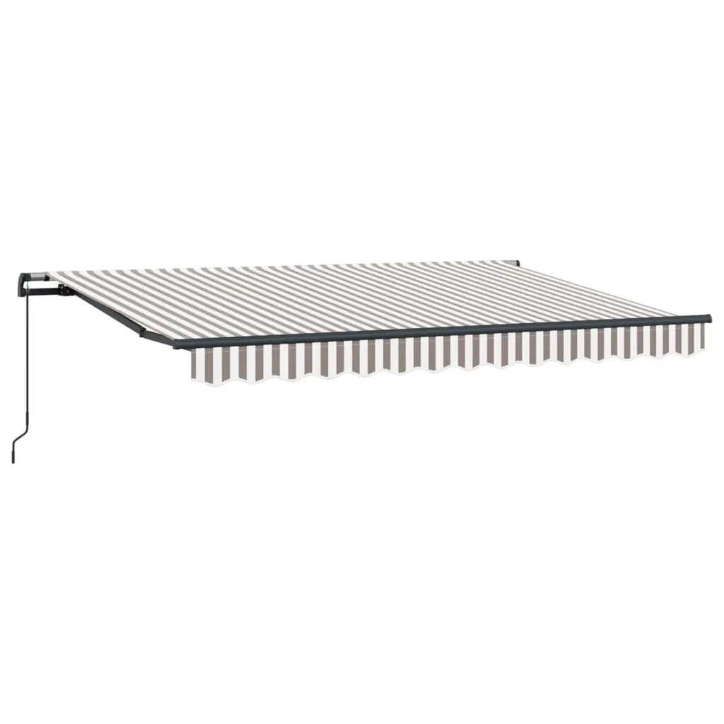 Tenda retrattile Grigio chiaro e bianco 450 × 350 cm 3426279