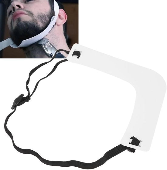 Guida per la modellazione della barba - Shaper per la barba - Fascia per la testa regolabile - Modellatore per la barba - Materiale in plastica - Duraturo e robusto - Modellatore per la barba