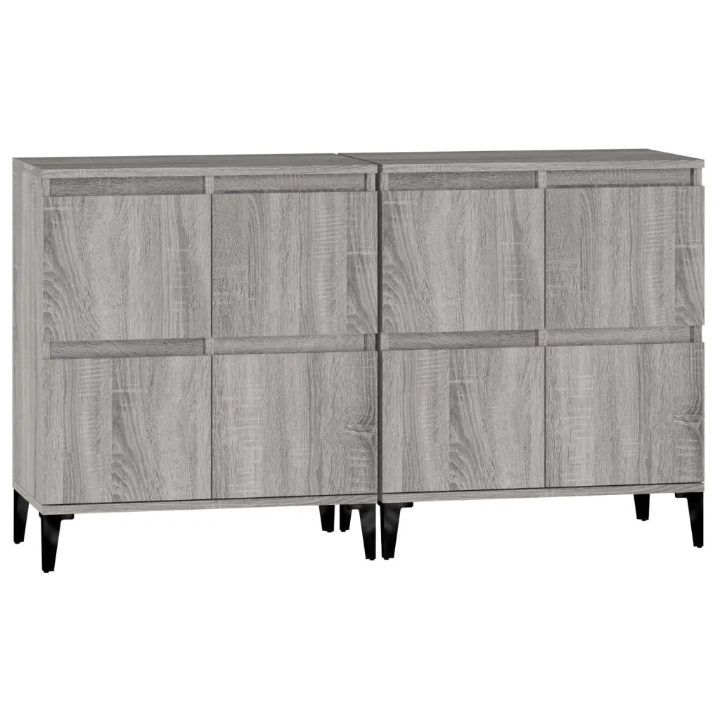 Credenze 2pz | Madia | Buffet da pranzo | Armadio da pranzo Grigio Sonoma 60x35x70 cm in Legno Multistrato