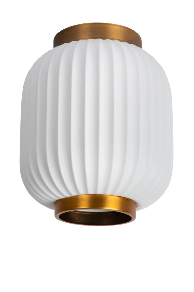 Plafoniera Lucide Gosse porcellana oro/bianco E27 19,5cm