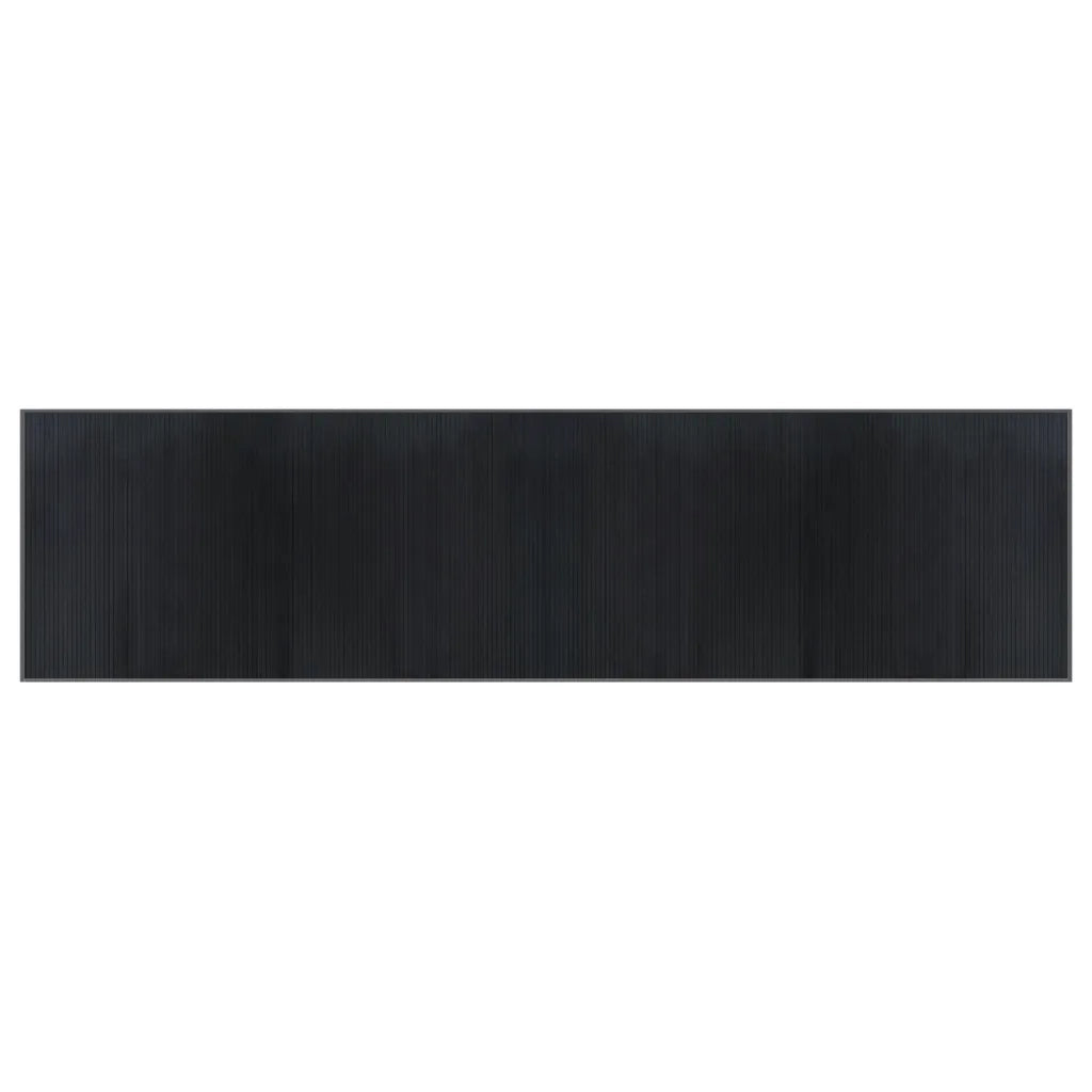 Tappeto Rettangolare Grigio 100x400 cm in Bambù 376958