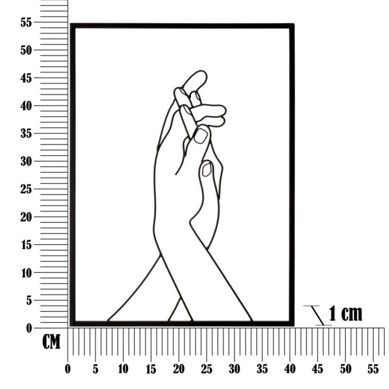 Pannello In Ferro Simply Hands cm 40x1x55