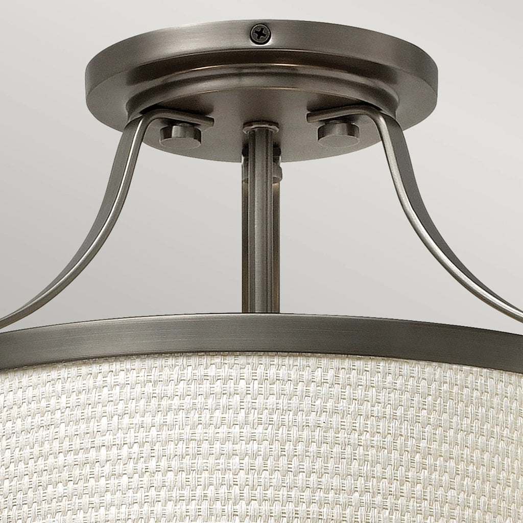 Lampada a Soffitto 2 Luci Kalf In Acciaio Nero A Bracci E Sfere In Vetro Opalino E Oro