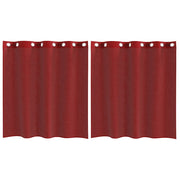 Tende in Voile con Occhielli 2 pz Rosso Vino