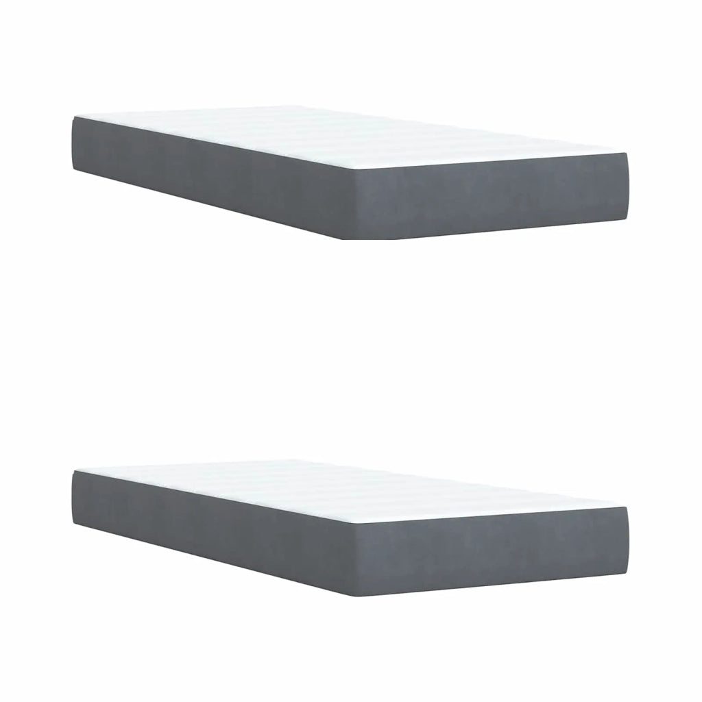 Letto con contenitore LED e materasso Grigio Scuro 200 x 200 cm 3459379