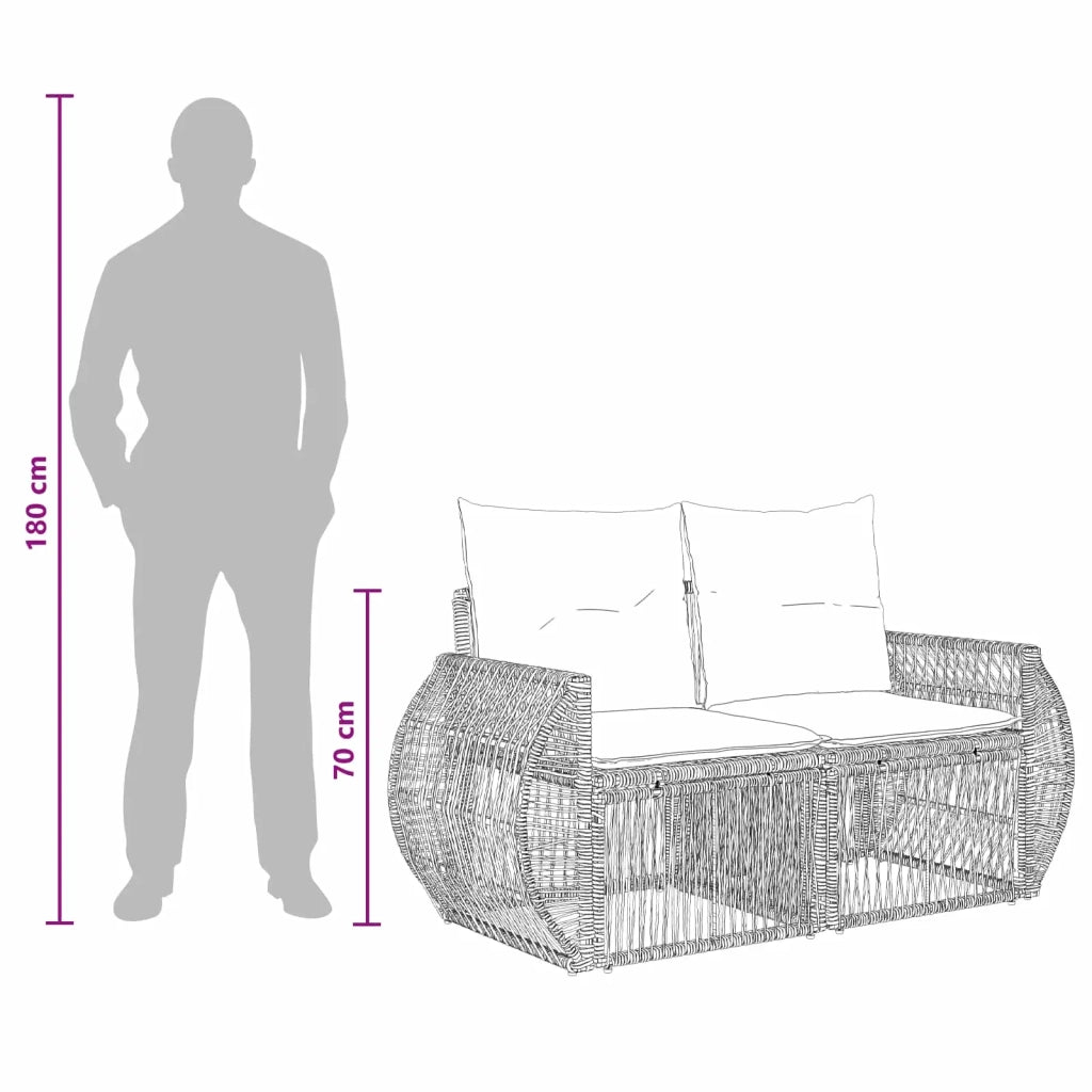 Set Divano da Giardino 13 pz Grigio e Grigio Scuro polyrattan 3435599