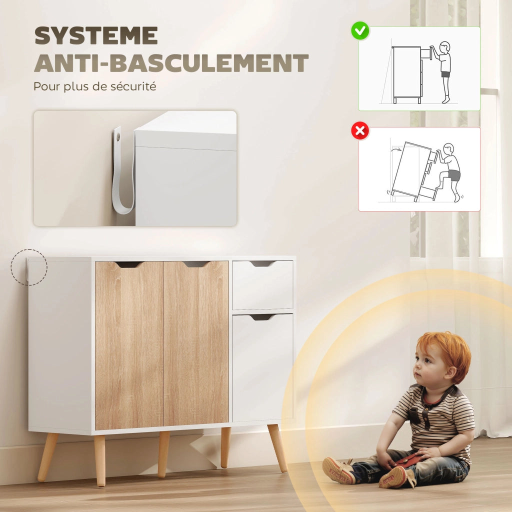 Credenza ¨C Minimal ¨C bianco quercia chiaro