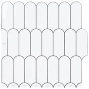 Piastrella Piuma 10 pcs Bianco e Grigio 30 x 30 cm 42046195