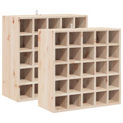 Portabottiglie 2 pz Naturale 56 x 25 x 56 cm Pino massello CFW4896291