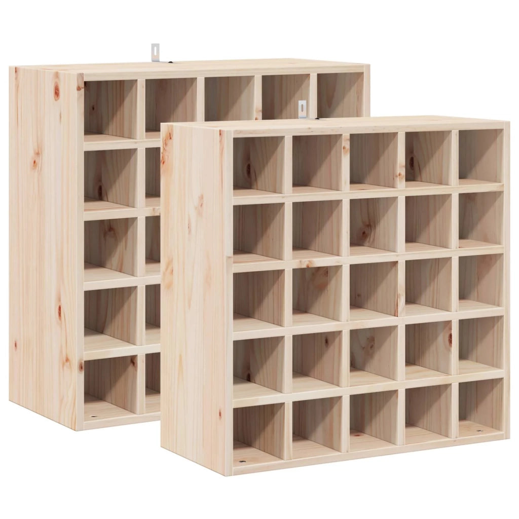 Portabottiglie 2 pz Naturale 56 x 25 x 56 cm Pino massello CFW4896291
