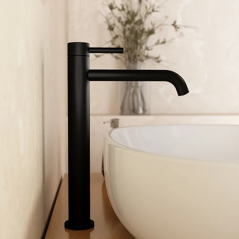 Miscelatore lavabo alto senza scarico slim nero opaco | Bette
