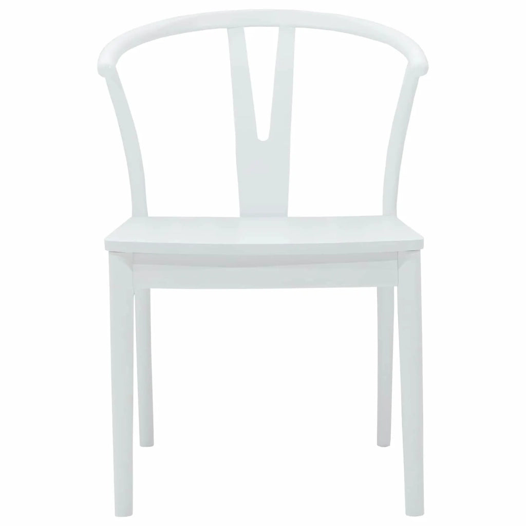 Sedia da pranzo 2 pz | Sedie da cucina Bianco e Bianco Legno di gomma solido