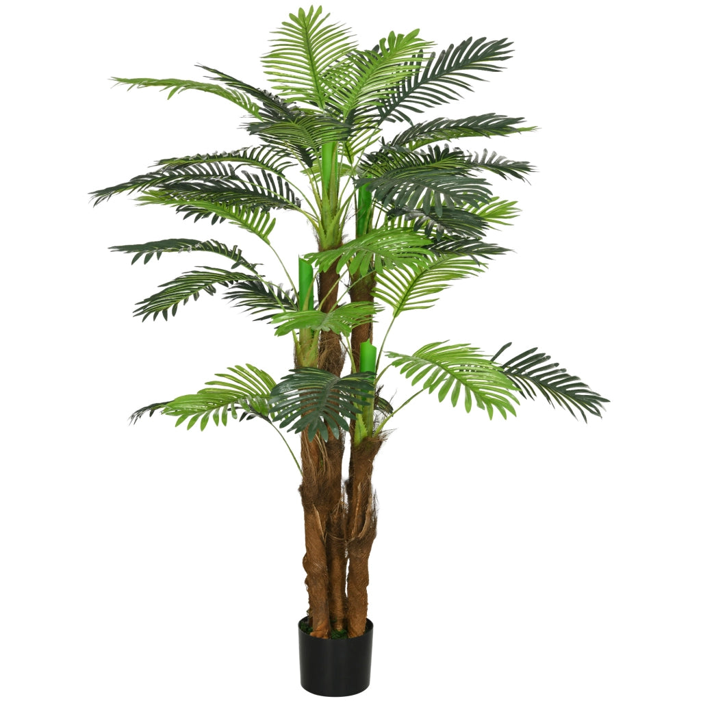 Palma Artificiale 160 cm con Vaso ¨C Minimal ¨C Marrone e Verde