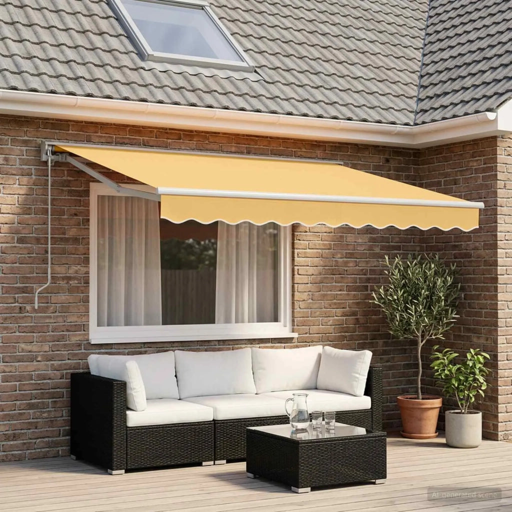 Tenda retrattile manuale Sabbia 4 × 3,5 m 3426142