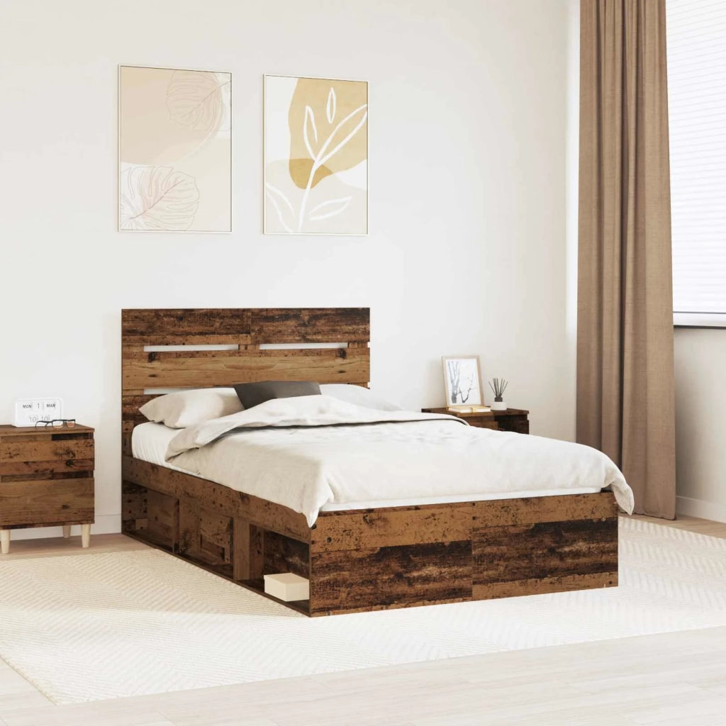 Struttura del letto Legno vecchio 120 x 190 cm Pino massello 3411774
