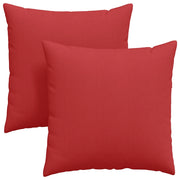 Cuscini da Divano 2 pz | Cuscini per sedie Rosso 80 x 80 cm Tessuto