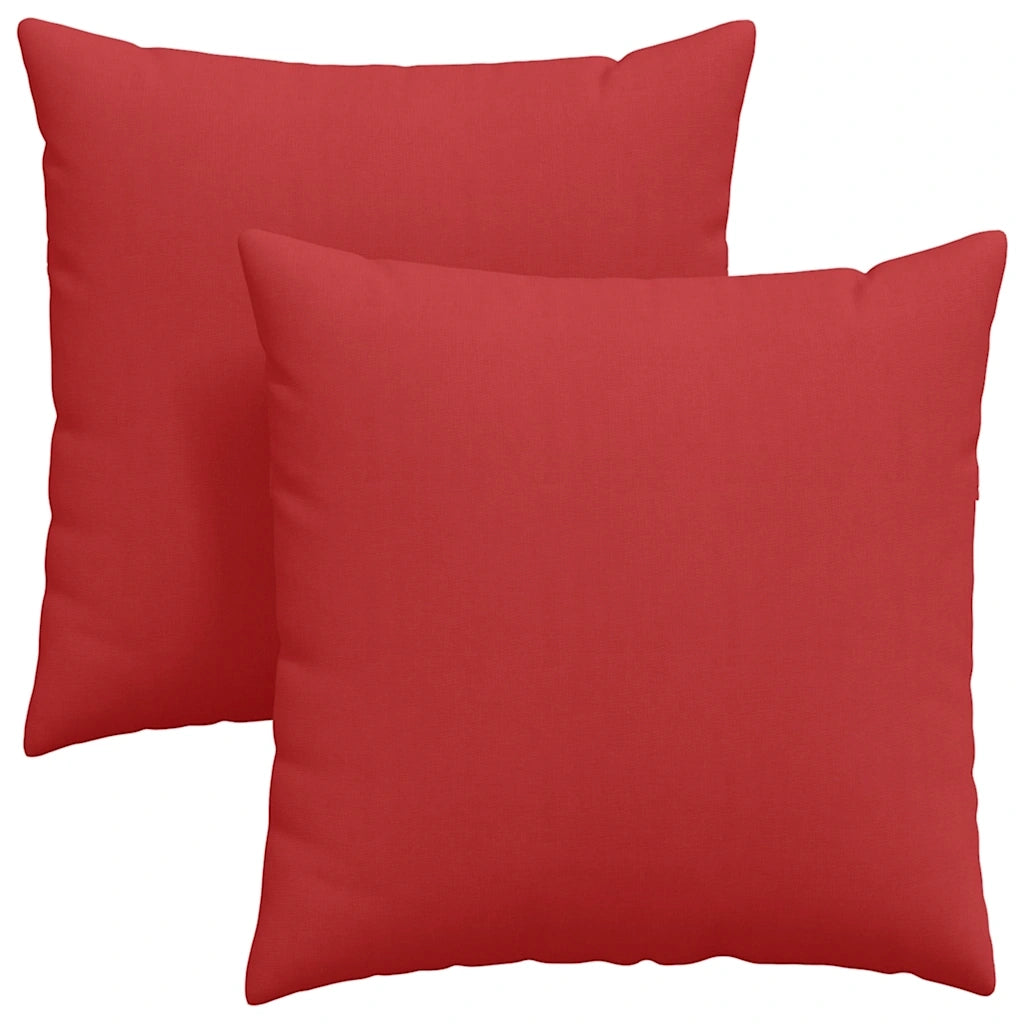 Cuscini da Divano 2 pz | Cuscini per sedie Rosso 80 x 80 cm Tessuto