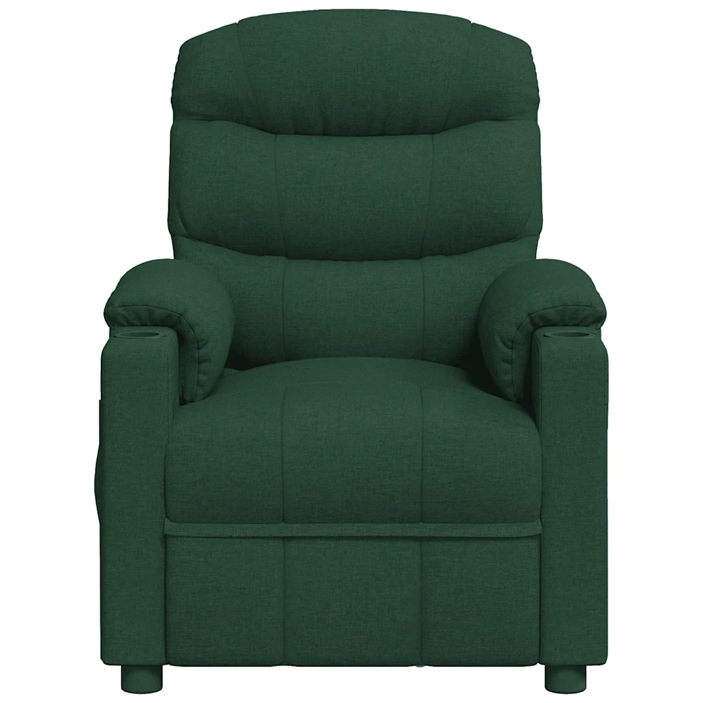 Poltrona Elettrica Reclinabile Verde Scuro in Tessuto 3143497