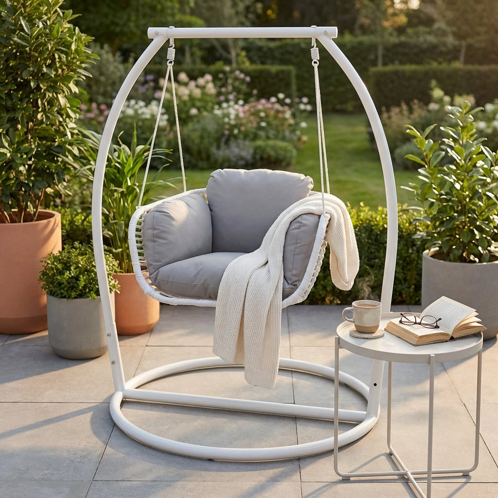 Poltrona dondolo sospesa da giardino - BRANNON