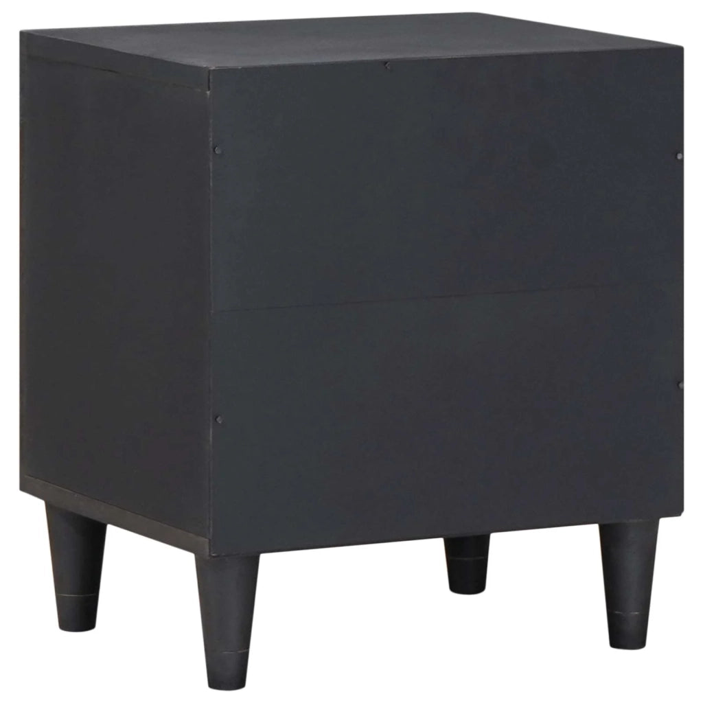 Comodino con porta 2 pcs Nero 40 x 33 x 46 cm 4018697
