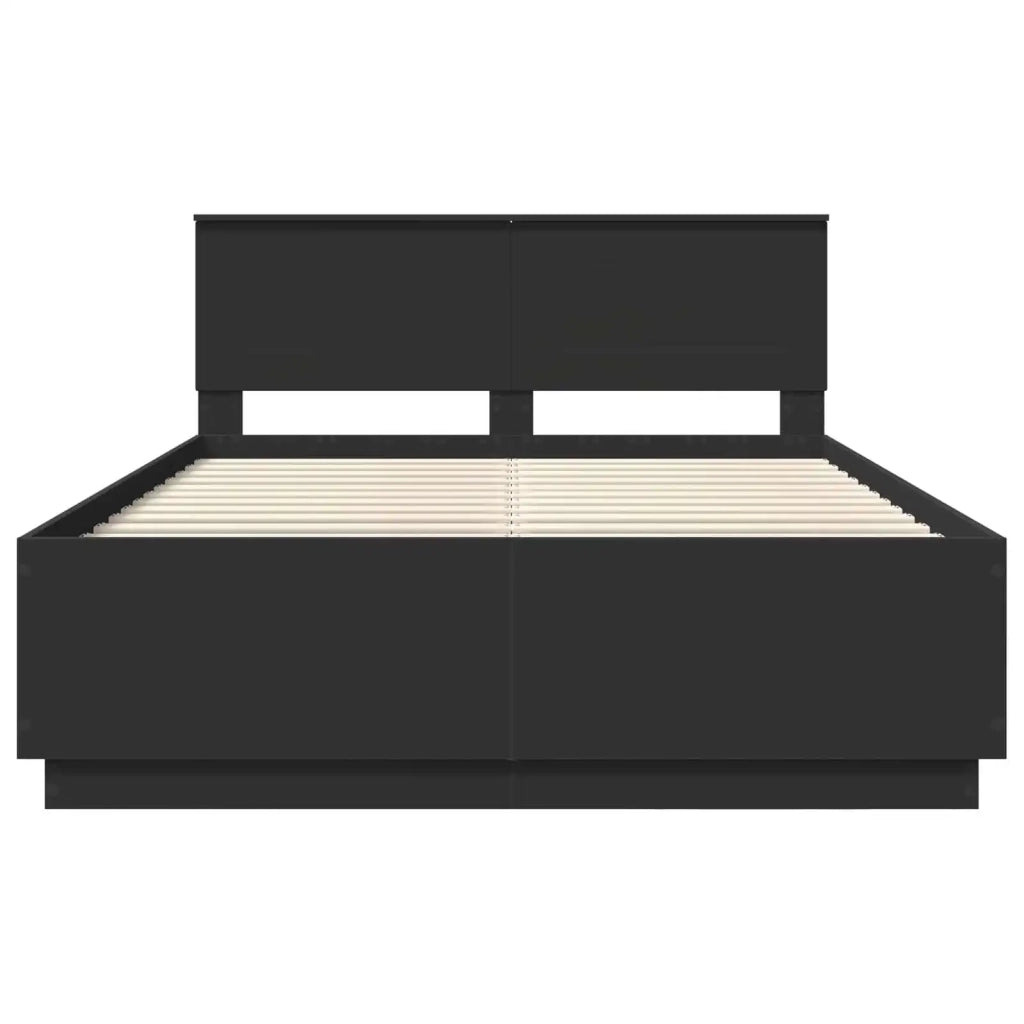 Struttura del letto Nero 150 x 200 cm Legno multistrato 3408062