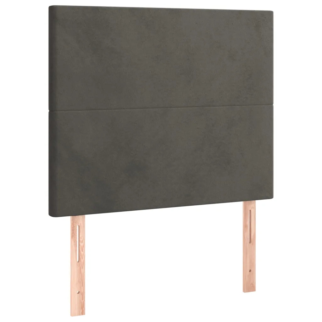 Letto singolo | Letto per adulti | Giroletto senza Materasso Grigio Scuro 90x200 cm Velluto
