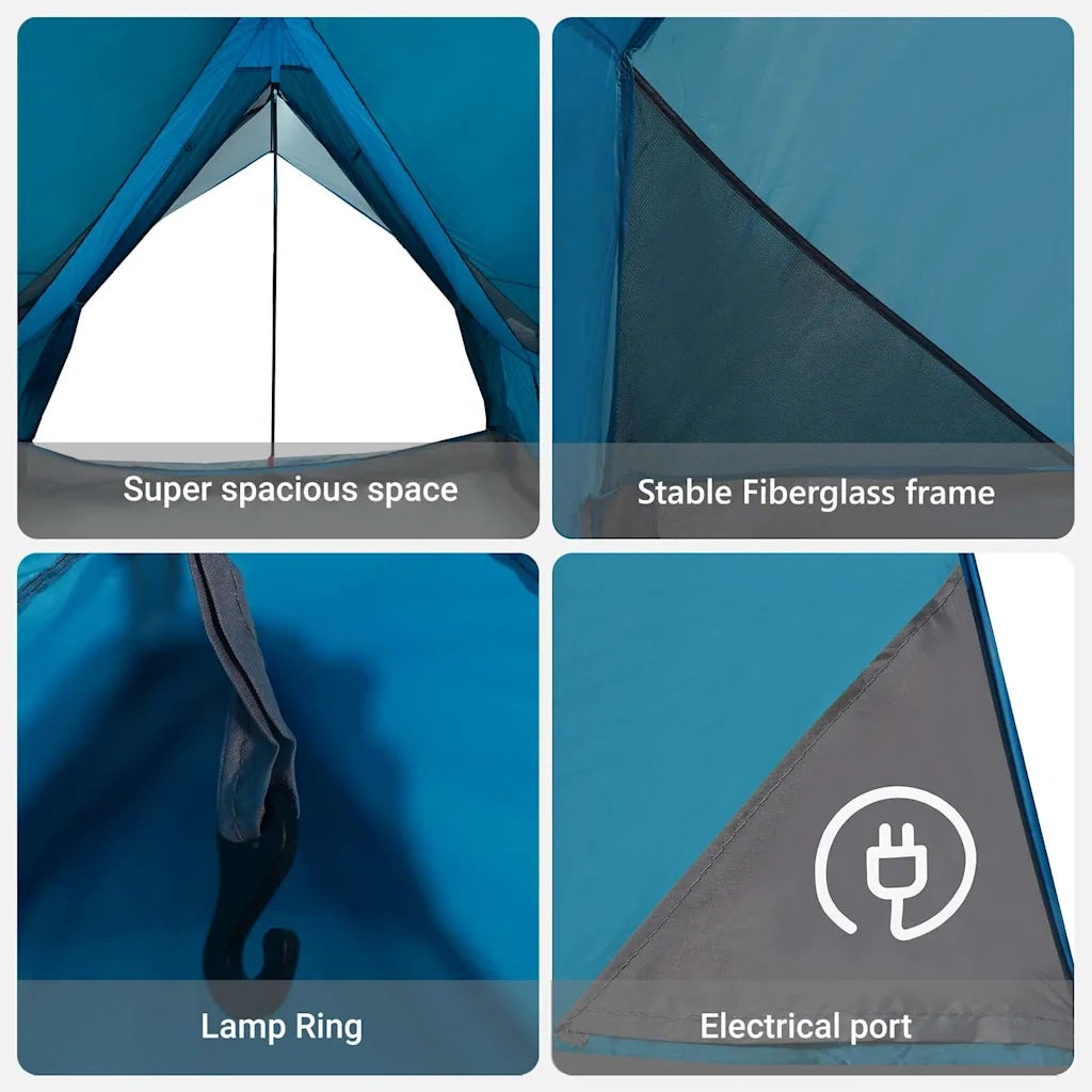 Tenda Familiare con tetto Blu e Grigio 315 x 286 x 200 cm 4100680