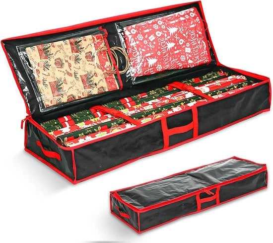 Organizzatore per carta da regalo 104 x 36 x 16 cm - resistente alle scalfitture - rivestimento in PE - organizzatore per carta da regalo - raccogli lacci - carta da regalo - decorazioni natalizie.