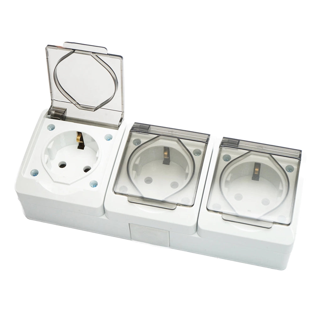 Presa tripla PT 16A, 250V IP44