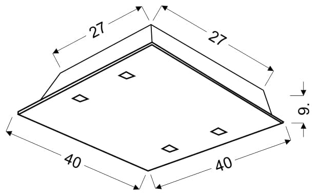 Plafoniera Candellux Arty 10-61010 bianca 40cm E27