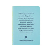 Agenda con Citazione - Blu Luminoso - Formato B7 - Carta Tomoe River