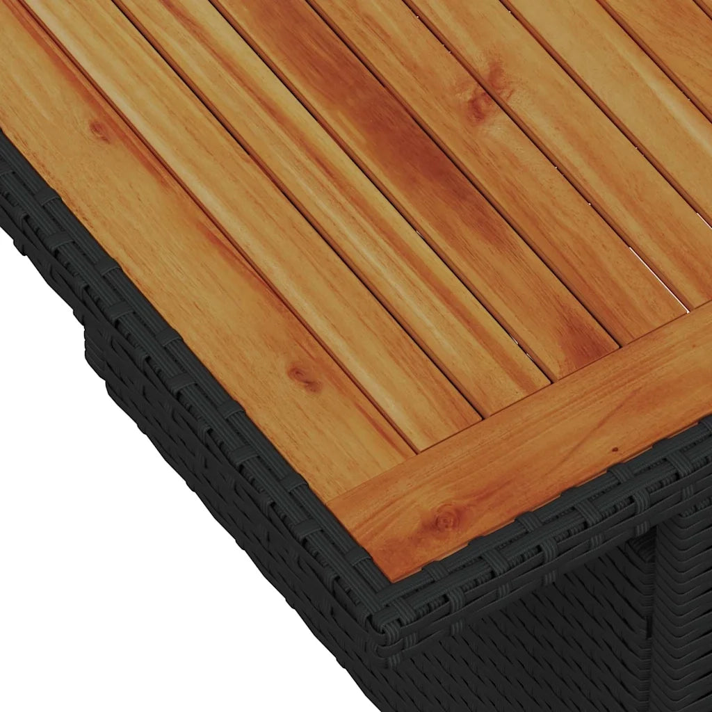 Set Divano da Giardino 6 pcs Nero e Crema polyrattan 3349270