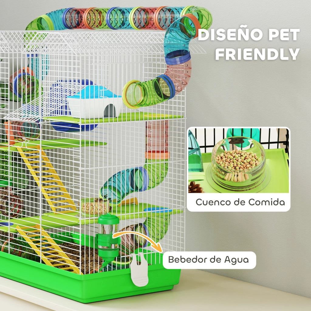 Gabbia per Criceti 5 Livelli ¨C Minimal ¨C Verde 47x30x59
