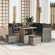 Set Divano da Giardino con cuscino 8 pcs Grigio 3363433