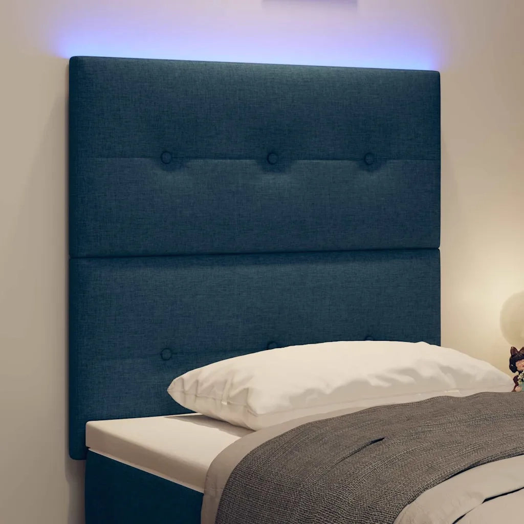 Testiera | Testata LED con strisce LED con Testiera | Testata Blu 100 cm Tessuto
