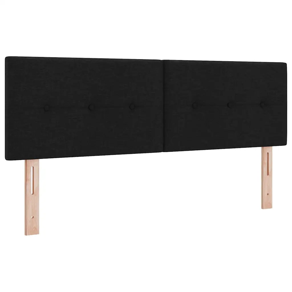 Letto a molle con materasso Nero 140 x 190 cm Tessuto 3340019