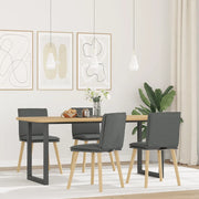 Sedie da Pranzo 4 pz Grigio Scuro in Tessuto 3315356
