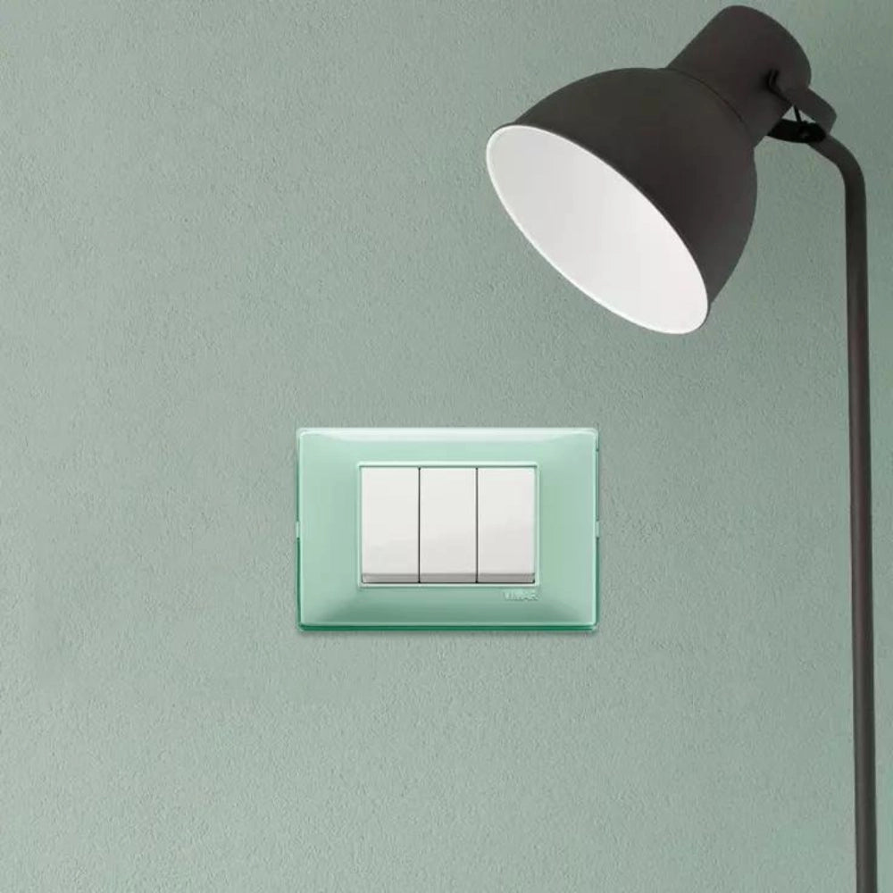 Placca classica 4 moduli serie plana vimar 14654 *** colore avorio, confezione 1