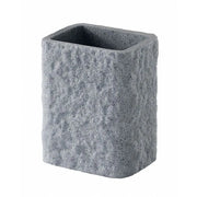 Porta spazzolino in ceramica grigio Linea Petra Feridras