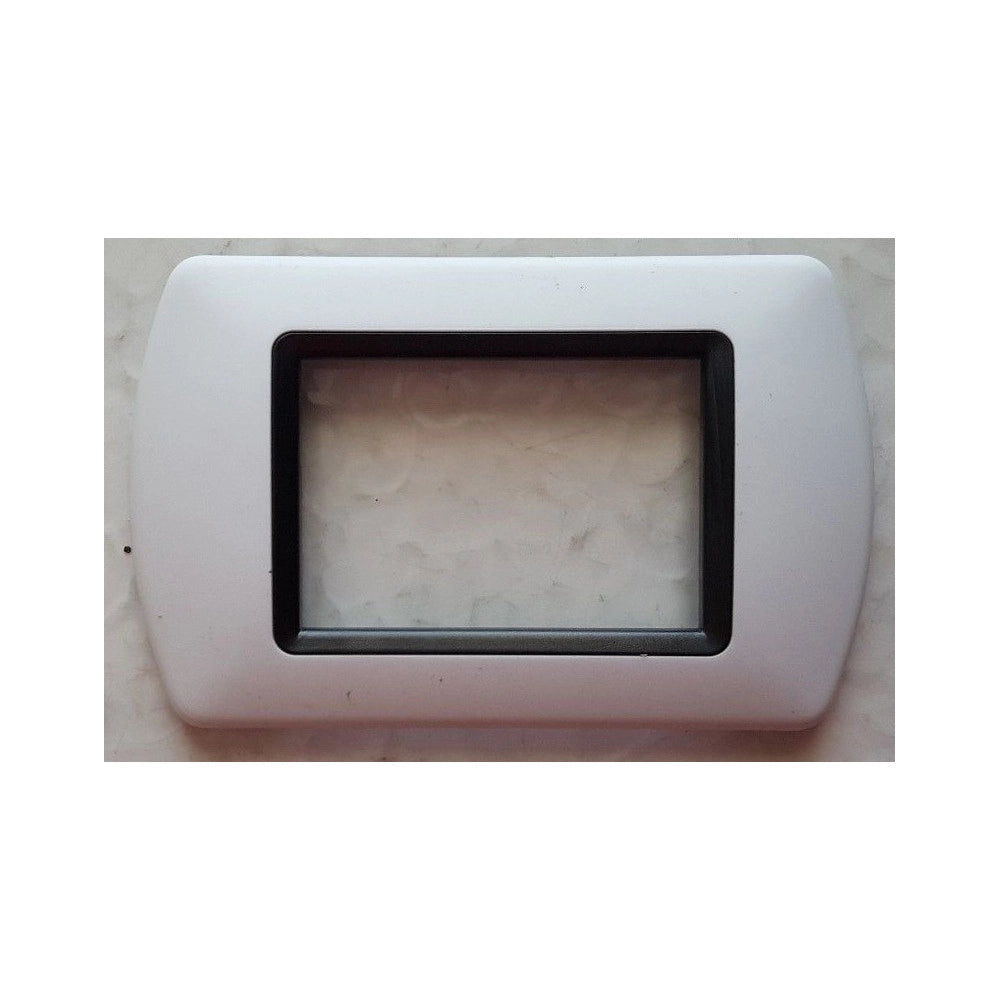 Trade Shop - Placchette Placche In Abs Compatibili Per Serie Living International Placca - Bianco Opaco -7 Fori     -