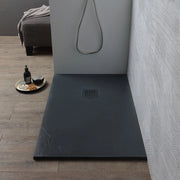 Piatto doccia 90x70 cm in resina antracite